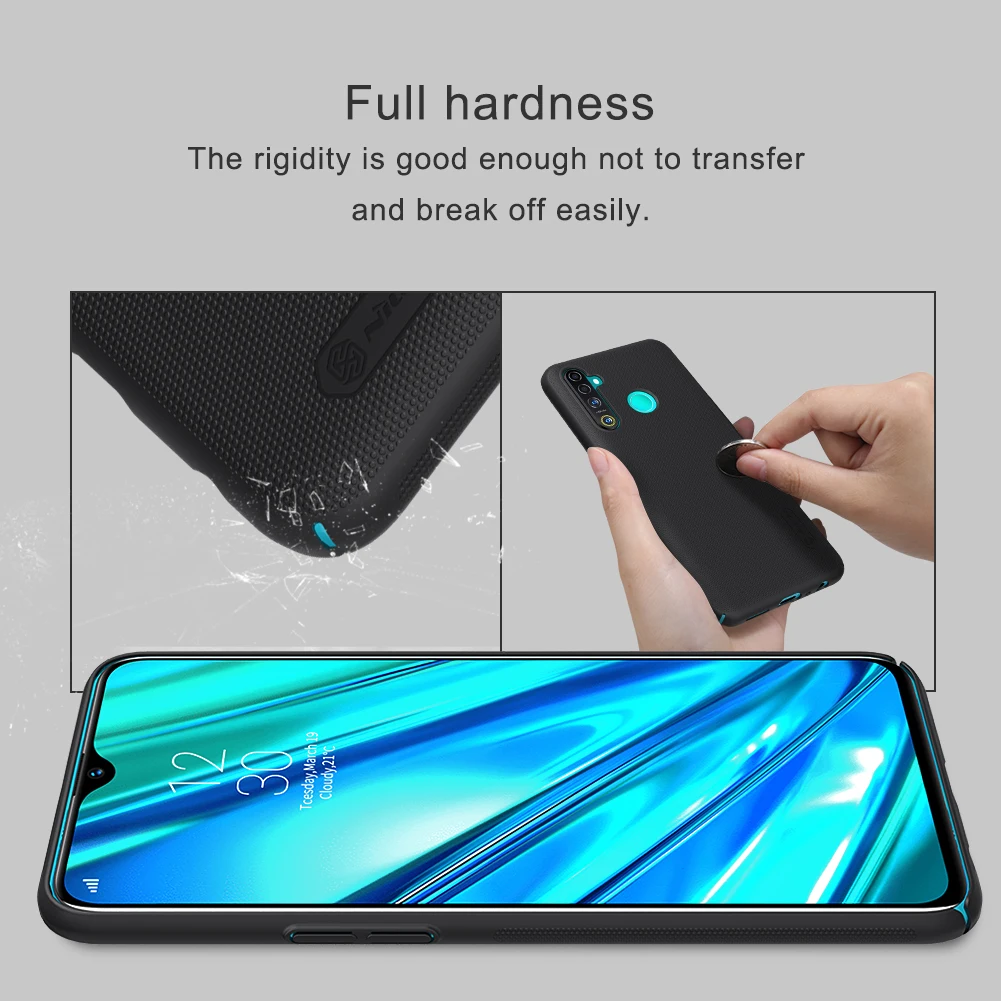 Для OPPO Realme 5 Pro чехол Nillkin матовый щит жесткая задняя крышка из ПК матовый чехол для Realme 5 Pro Чехол Подарочный держатель