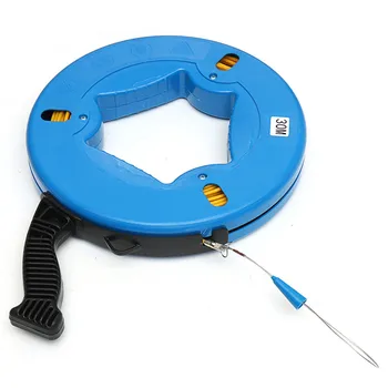 

Fish Tape Cable Puller 4mmx30m Cable Fiberglass Fish Tape Reel Puller Nylon Metal Wall Wire Conduit For Heavy Duty Wire Pulls