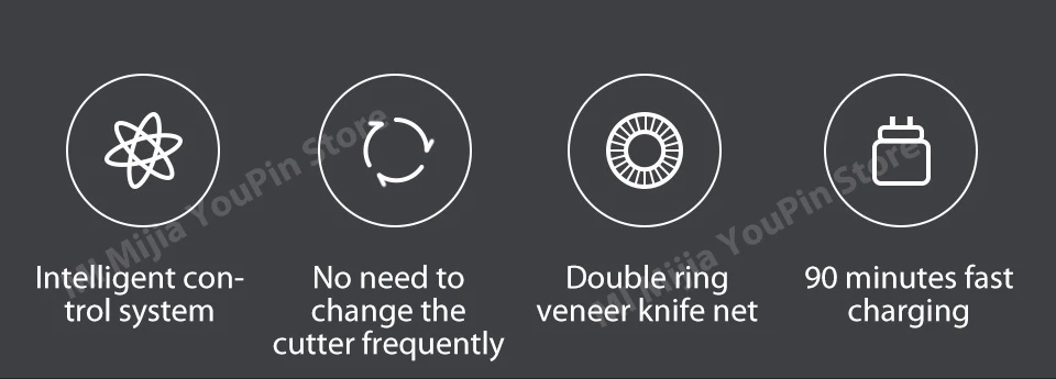 Xiaomi mijia SO WHITE 3D intelligent control razor intelligent anti-pinch USB fast charge IPX7 wet and dry dual-use smart lock (3)