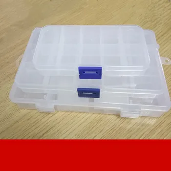 

10/15/24 Grids Adjustable Transparent Plastic Storage Boxes for Small Component Jewelry Box Bead Pills Organizer Nail Art Case