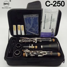 MFC Профессиональный Bb кларнет 250 бакелит кларнет никель серебряный ключ Музыкальные инструменты Чехол мундштук аксессуары для тростей