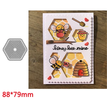 

Hexagon Waves Frame Popular Decora Pattern Metal Cutting Dies For New DIY Scrapbooking Album New Craft Embossing Cards 2020