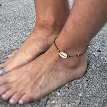 Bohemian Natural Sea Shell Conch Anklets For Women Ankle Bracelet on Leg Chain Shell Gold Boho Anklet Beach Foot Jewelry 2020 new women s fashion cuban link anklets jewelry alloy shell bohemia beach gold anklet wholesale best friend gifts