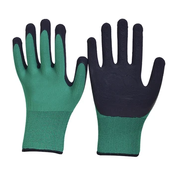 

1pair Gardening Gardening Wearable Raking Digging Planting Latex Work Glove Butyronitrile Non-slip Hand Protection Garden Gloves