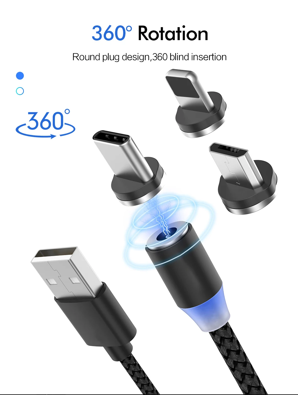 Магнитный usb-кабель для телефона samsung Xiaomi huawei, кабель для быстрой зарядки Micro USB type-C, магнитный usb-кабель C