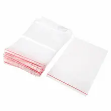 100 шт 16 см x 24 см прозрачный 1 мил полиэтиленовый пакет с застежкой-молнией