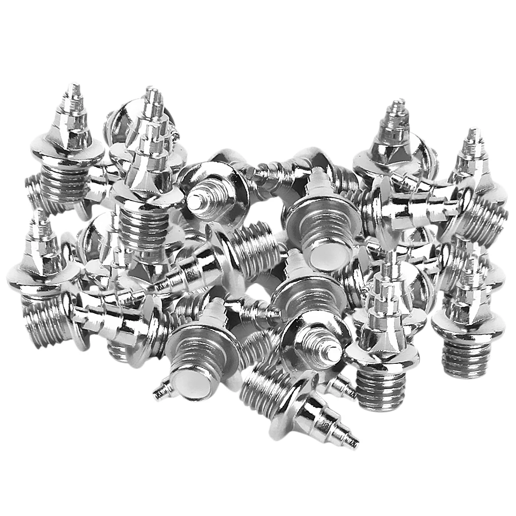 120pcs Premium 8mm Xmas Tree Spikes Short Spikes Steel Replacement for Track & Field Shoes Athletic Running Shoes Silver Color 