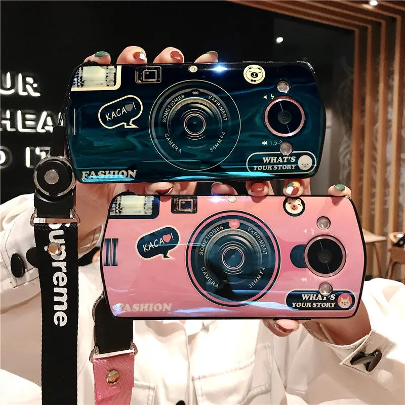 Ретро чехол для камеры Meitu T9 T8 T8S силиконовый милый чехол-подставка M6 M8 M8S V6 чехлы с
