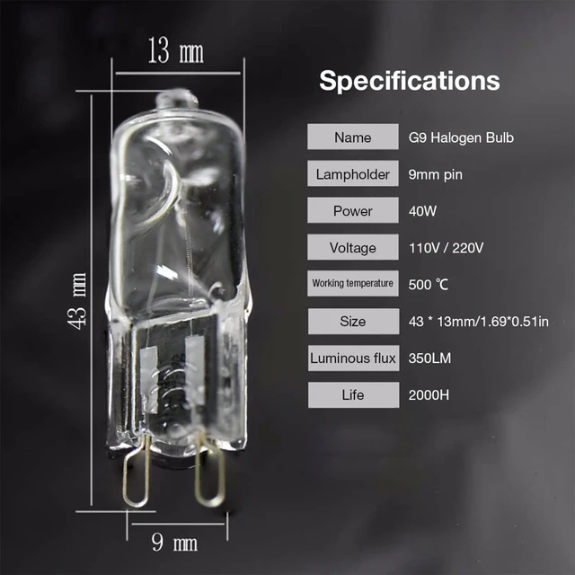 G9 Magas Hőmérsékletű Izzó 40W Halogen 110V 220 V Sütő Élvezete - Image 6