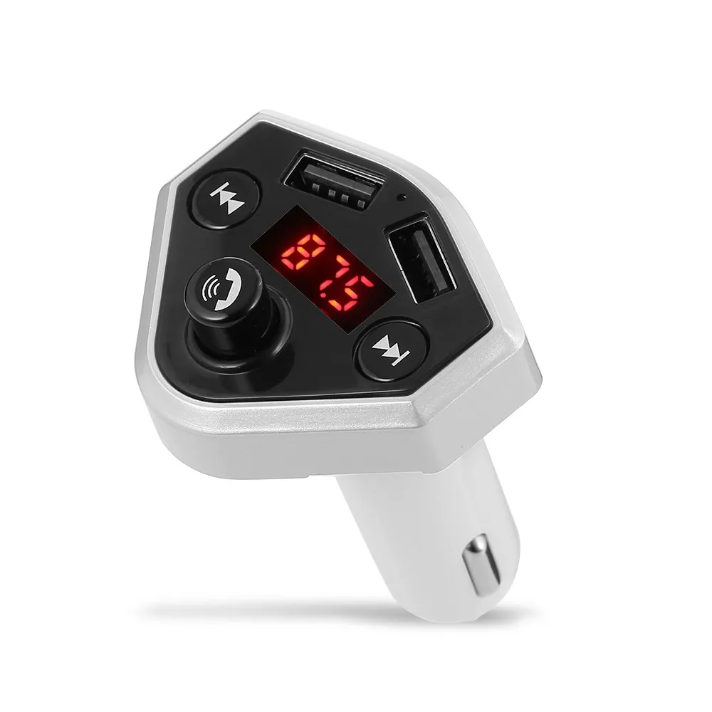 Автомобильный MP3-плеер, монтируемый на транспортном средстве, Bluetooth, автомобильный fm-передатчик, беспроводной радио адаптер, USB зарядное устройство, mp3-плеер, свободные руки