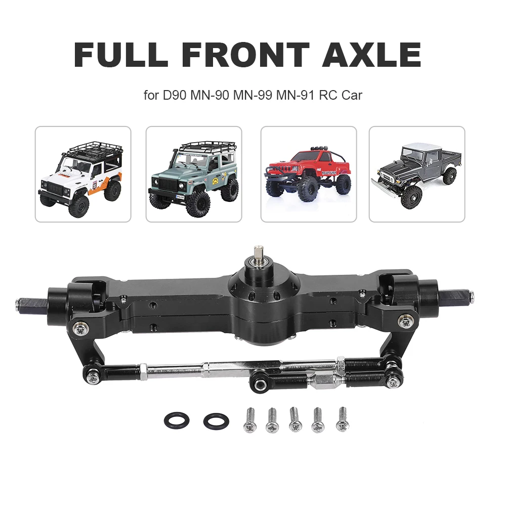 Aluminum Alloy Full Front Axle for D90 MN-90 MN-99 MN-91 FJ-45 RC Car 1/12 Rock Crawler Upgrade Parts | Игрушки и хобби