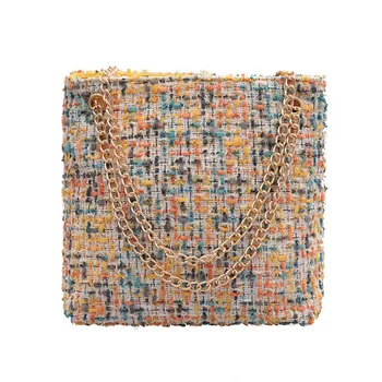 

Wild portable ladies bags bohemian chain Polyester shoulder bucket Handbags casual wild shoulder package