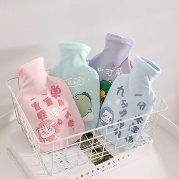 

Hot Water Bottle Cute Cartoon Portable Cold-proof Fleece Bag For Women Hand Warm Water Bottle Safe Explosion-proof