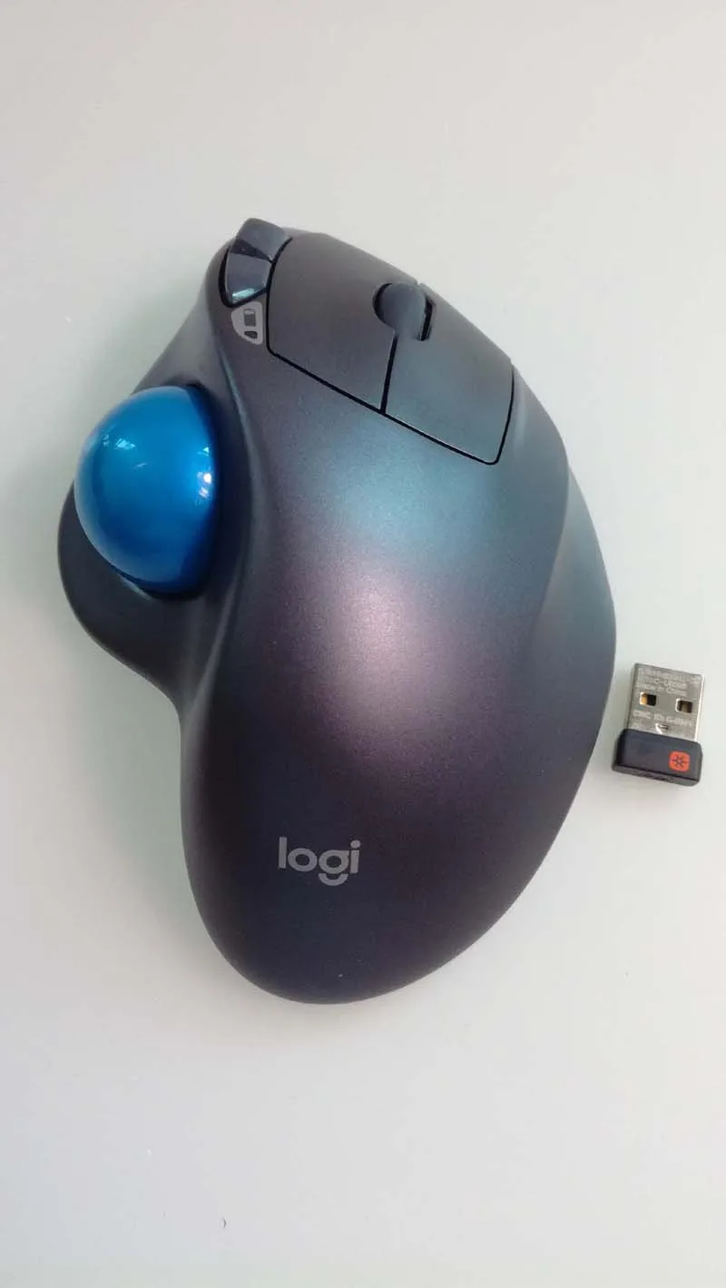 Отремонтированный Производитель: Беспроводная трекбол-Мышь logitech M570 2,4 ГГц, эргономичная Вертикальная лазерная мышь для профессионального рисования