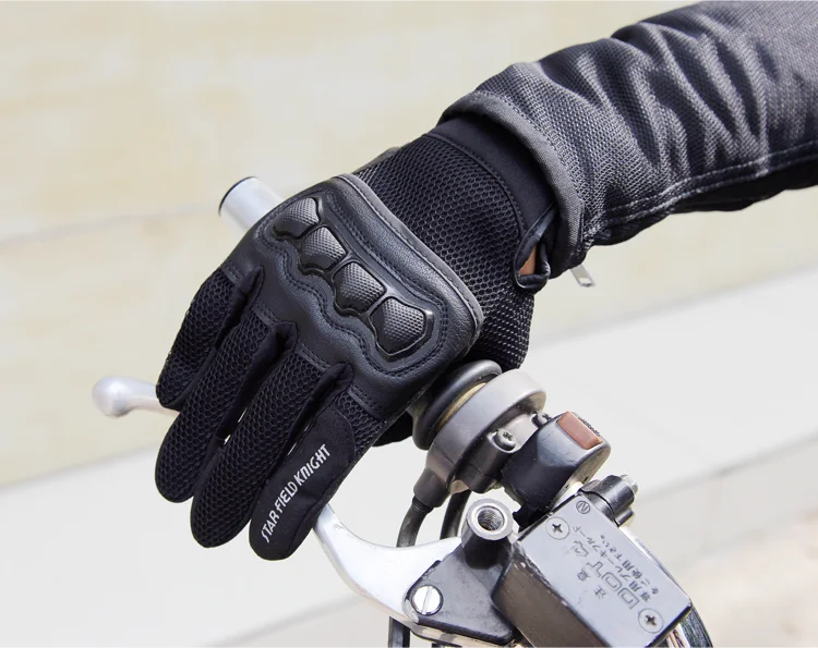 SFK, сенсорный экран, мужские мотоциклетные перчатки, для спорта на открытом воздухе, полный палец, для джентльмена, для езды на мотоцикле, тканевые, сетчатые, для гонок, велосипедные перчатки
