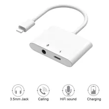 WIWU 2 in 1 Audio Adapter for Lightning to 3 5mm Jack Headphone Cable for iPhone 11 Pro X XS XR 8 7 Cable for Charging