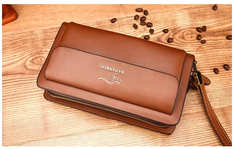 wallet men Fashion Faux Leather Men Clutch Bag Large Capacity Card