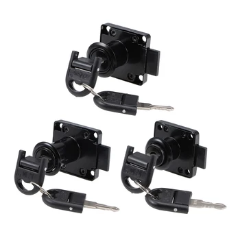 

uxcell Uxcell 1/2/3Pcs Drawer Cabinet Lock 16-19mm Diameter 20-32mm Length Cylinder Keyed Different/Alike, Zinc Alloy