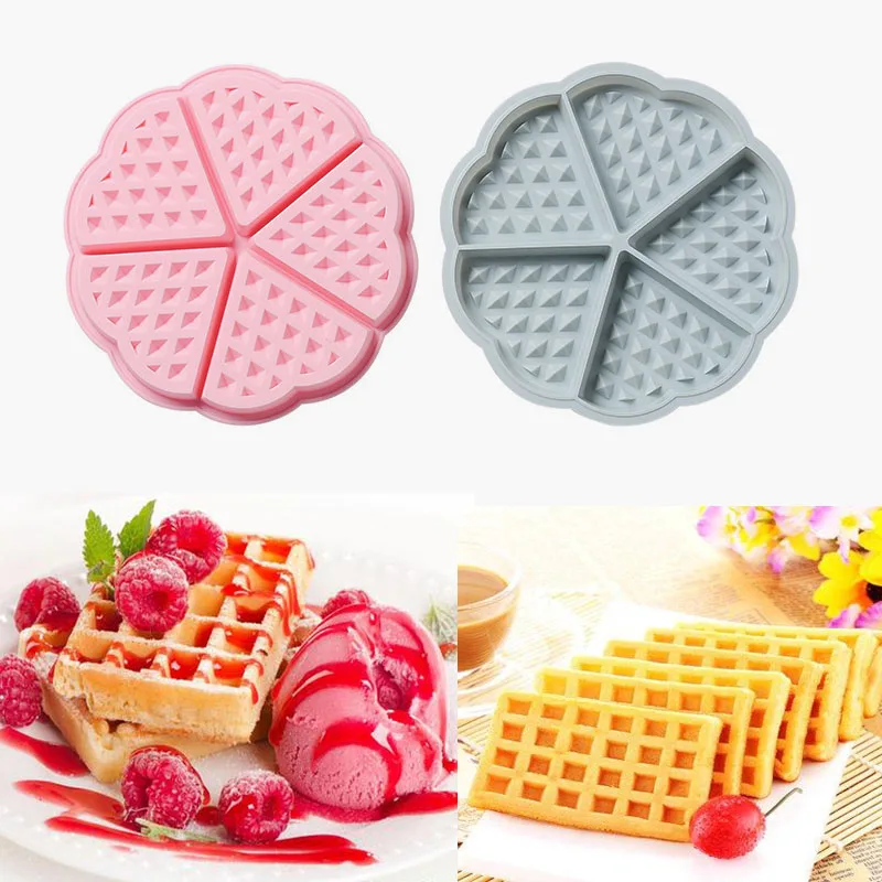 

Silicon Waffle Mold Cake Baking Tools Household DIY High Temperature Chocolate Muffin Mould Bakeware