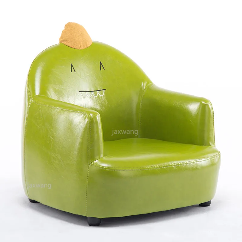Дети ленивый диван животное мультфильм детский диван Съемный Малыш Bean мешок моющийся стул для чтения детская мебель, деревянная рамка - Цвет: F1-PU leather