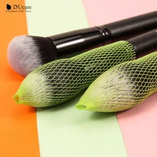 10 PCS/20 PCS קוסמטי איפור מברשות משמרות רשת מגיני כיסוי נדן נטו לבן/ירוק(China)