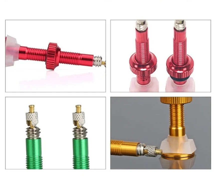 MTB Mountain Bike Road Bicycle Aluminum Alloy Carbon Rim Tubeless Valve French Presta Valve F/V 40MM 60MM Sclaverand Valve