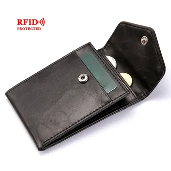 

Fashion RFID Wallet Women Men Mini Ultrathin Leather Wallet Slim Wallet Coins Purse Credit ID & Card Holders Card Cases