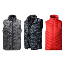 Мужской наружный USB Инфракрасный нагревательный жилет куртка зимняя Гибкая Лыжная электрическая термальная одежда жилет для спорта Пешие прогулки