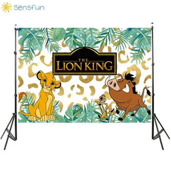 

Sensfun Lion King Photography Background Boy's Birthday Party Photo Backdrops Studio Props Cartoon Vinyl Banner Photocall 7X5FT