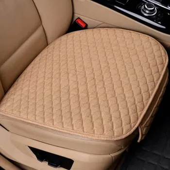 

Car Seat Covers Cushion Front/ Rear/ Full Set Choose Car Seat Cushion Linen Fabric Car Accessories Universal Size Anti-slip