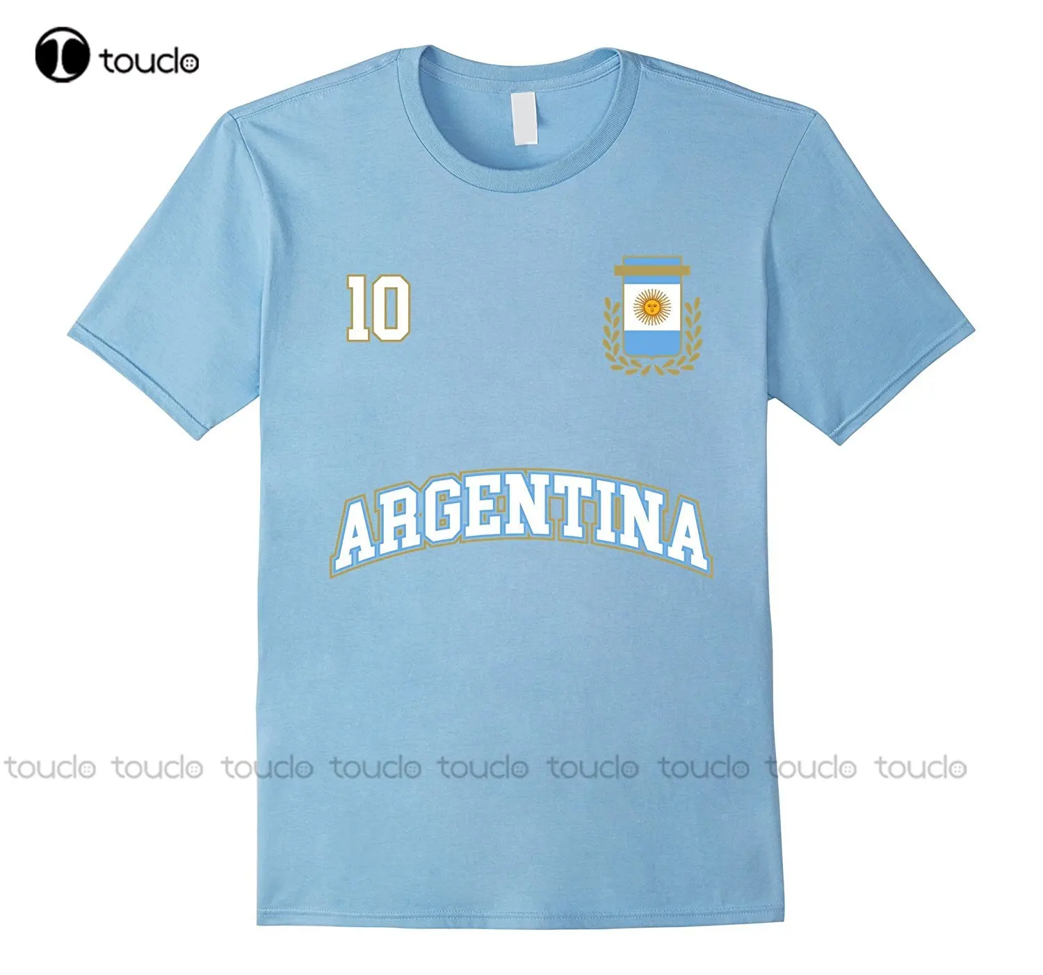 Maglietta Con Stampa Casual In Cotone Di Buona Qualità Maglietta Argentina Numero 10 Calzini Team Sporter Seleccion Futbol Flag Calciatore Tees