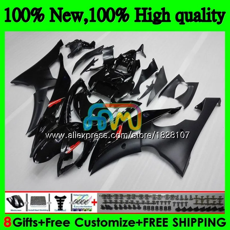 YZF-R6 для YZF600 YZF-600 YZFR6 08 09, 10, 11, 12, 75BS. 0 YZF 600 R 6 YZF R6 2008 2009 2010 2011 2012 Обтекатели Черный на продажу