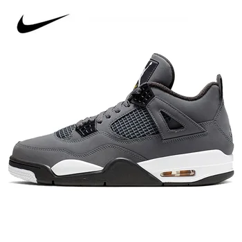 

Nike Air Jordan 4 Cool Grey 2019 Men's Basketball Shoes Original High Top Jordan Sneakers Basketball Shoes Men Unisex Women