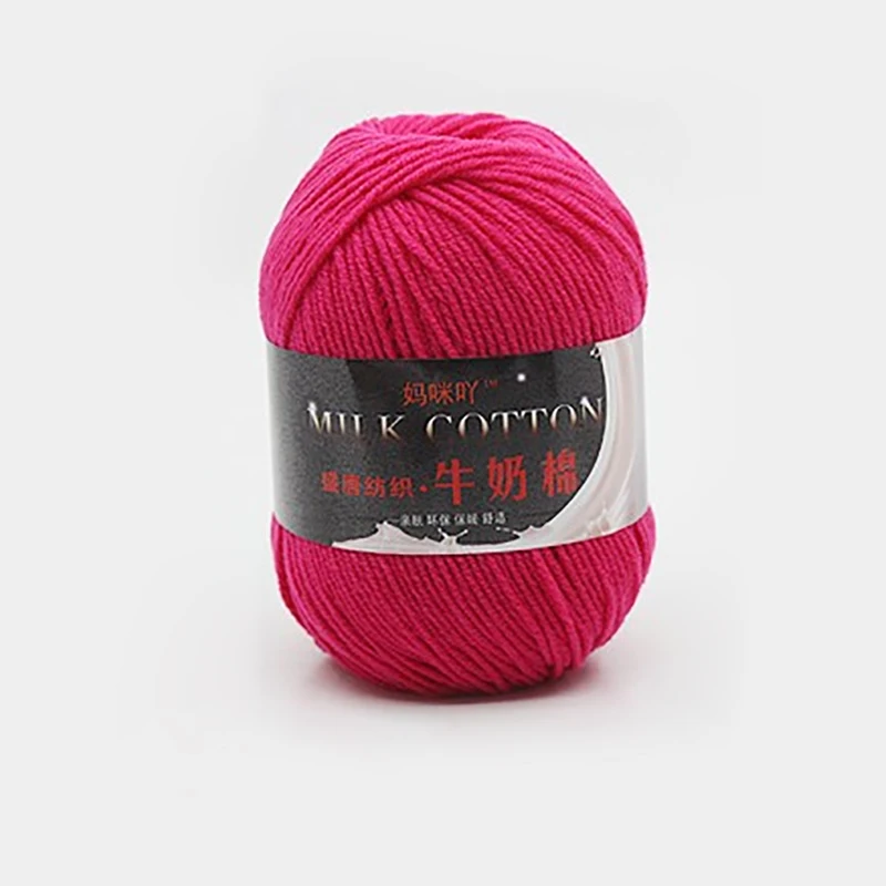 Baby Knitting Crochet Wool Super Soft Sweet Milk Cotton Yarn Thick Yarn Autumn Winter Knitting Scarf DIY Accessory 50g/1Roll - Цвет: 20