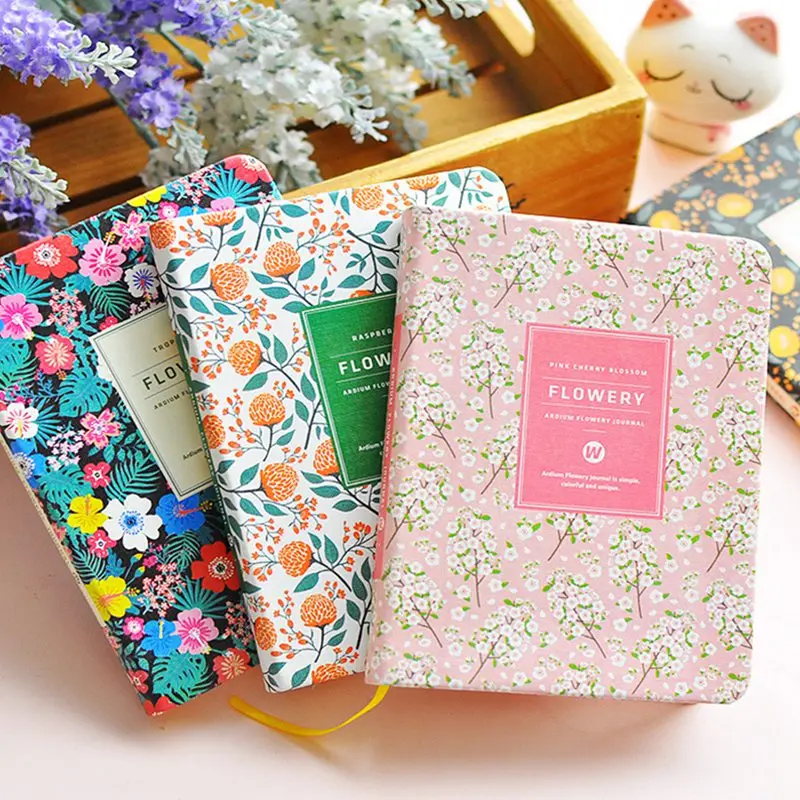 

1 Pcs Kawaii Vintage Flower Schedule Yearly Diary Weekly Monthly Daily Planner Organizer Paper Notebook For Kids Girls Gifts