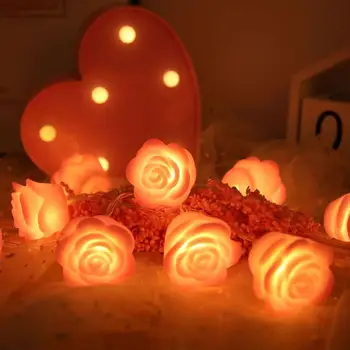 

Wedding Rose LED String Lights 1.5m/4.9ft String Fairy Light Valentine's Day Party Event Birthday Decoration Lighting