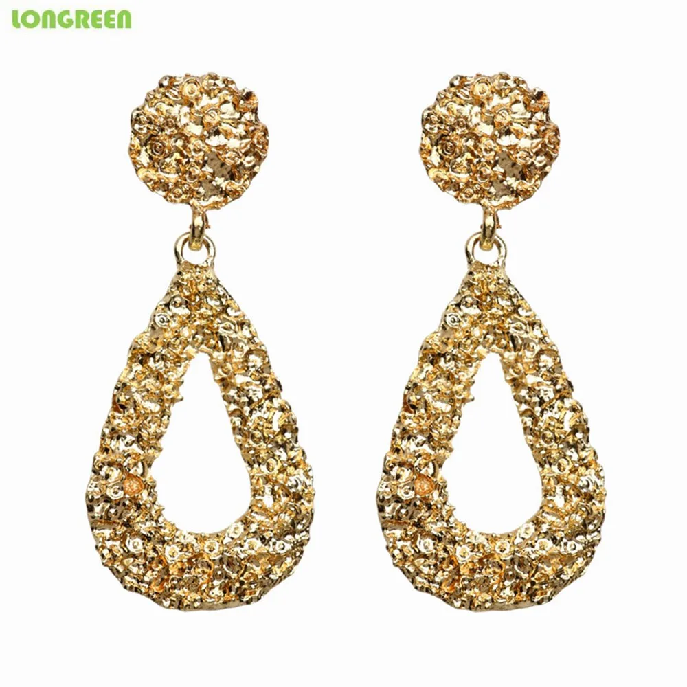 

Water Drop Alloy Painted Exaggerated Big Stud Earring Indian Geometric Earrings Aretes De Moda Boucle d'oreille Pendante Joyas