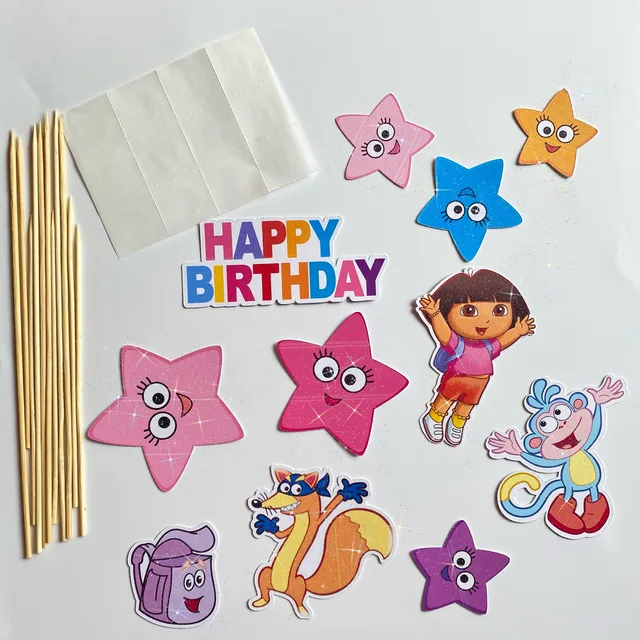 STL file Dora The Explorer Theme Happy Birthday・3D printing template to  download・Cults