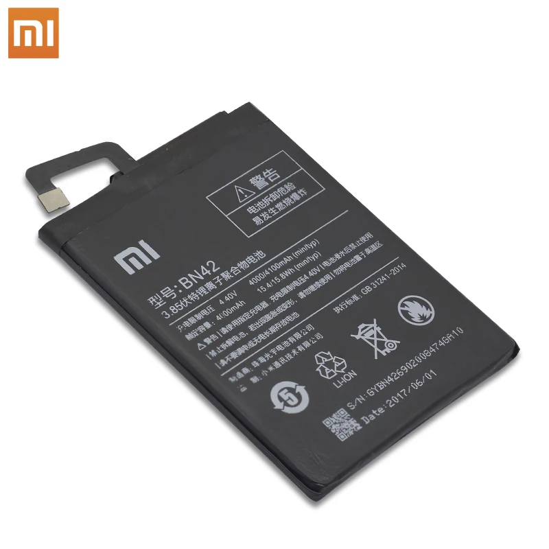 Оригинальный аккумулятор Xiao Mi BN42 мобильный телефон для Xiaomi Redmi 4 сменный большой