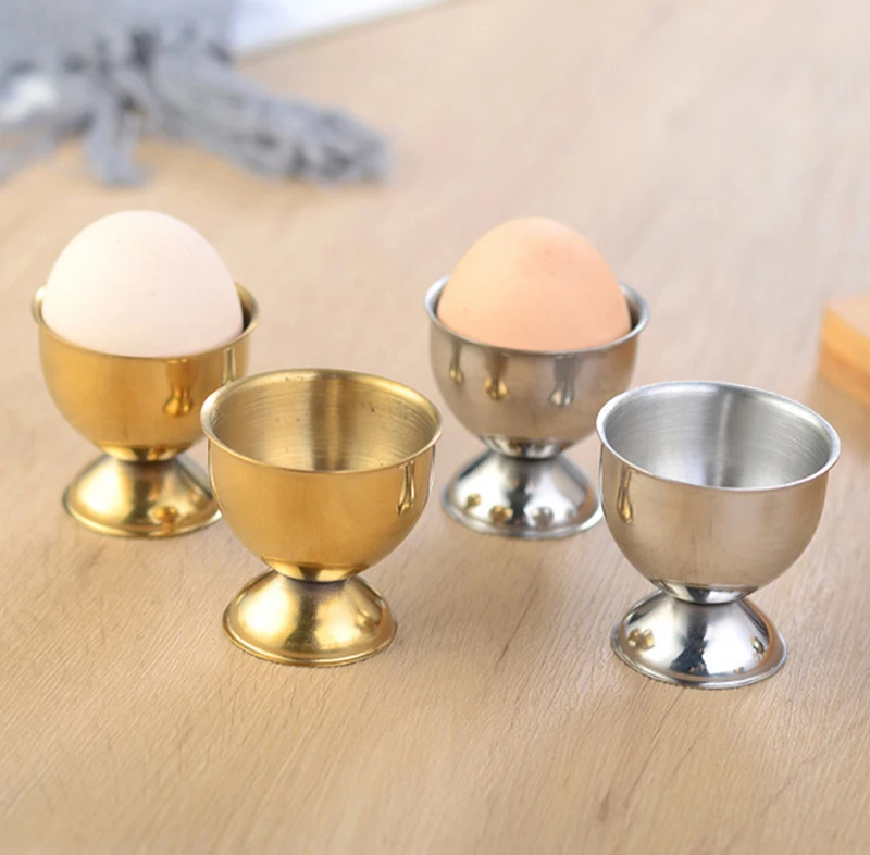 Egg Boiler Mold Cup Egg Cup Holder Stainless Steel Egg Boiling Cup Gold-plated Rust Steel Egg Holder Creative Cup Wine Plate Rack