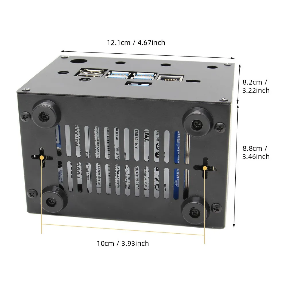  Carcasa metálica NVIDIA Jetson Nano T300 con interruptor de Control de encendido y reinicio para Je