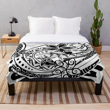 

Polynesian Tribal Threads Throw Blanket Soft Sherpa Blanket Bed Sheet Single Knee Blanket Office Nap Blanket