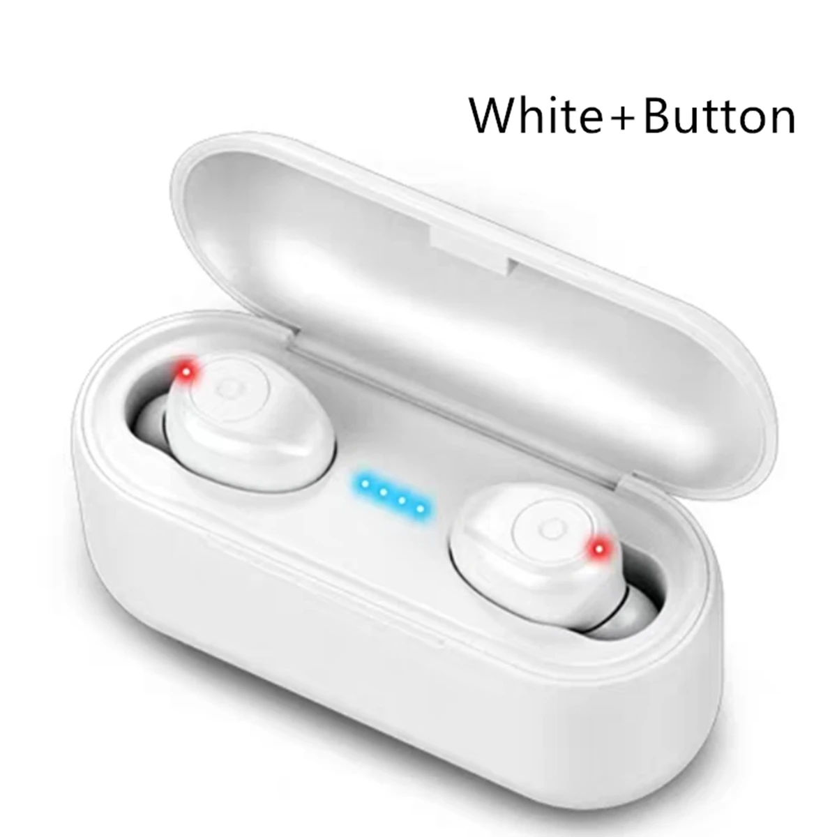 F9-5, беспроводные наушники Bluetooth 5,0, TWS, водонепроницаемые, HD стерео, Bluetooth 5,0, наушники, гарнитура, мА, внешний аккумулятор, светодиодный дисплей - Цвет: F9-White