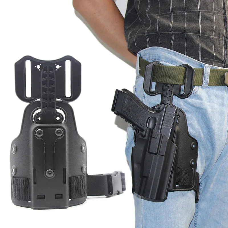 

Tactical Thigh Gun Holster for Glock 17 18 Beretta M9 92 Colt 1911 Adjustable Drop Leg Pistol Case Hunting Nylon Pouch