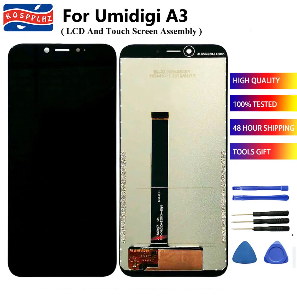 ЖК дисплей KOSPPLHZ для UMIDIGI A3 + сменный сенсорный экран в сборе Umi / Pro сотового