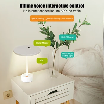 

LED Desk Lamp Smart Voice Control Lamp Gesture Control Eye Protection Lamp for Students Bedroom JDH88
