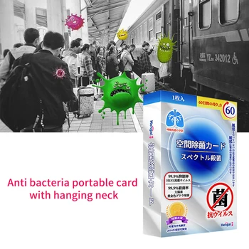 

Virus Shut Out Industrial Sanitization Card Full Protection Air Freshener 60days Office Workplace Disinfection Tool Neck Type