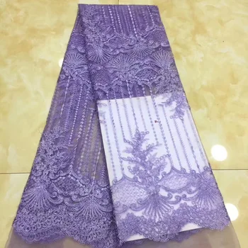 

Latest French Nigerian Laces Fabrics Milk Silk High Quality Tulle African Laces Fabric Wedding African French Tulle Lace