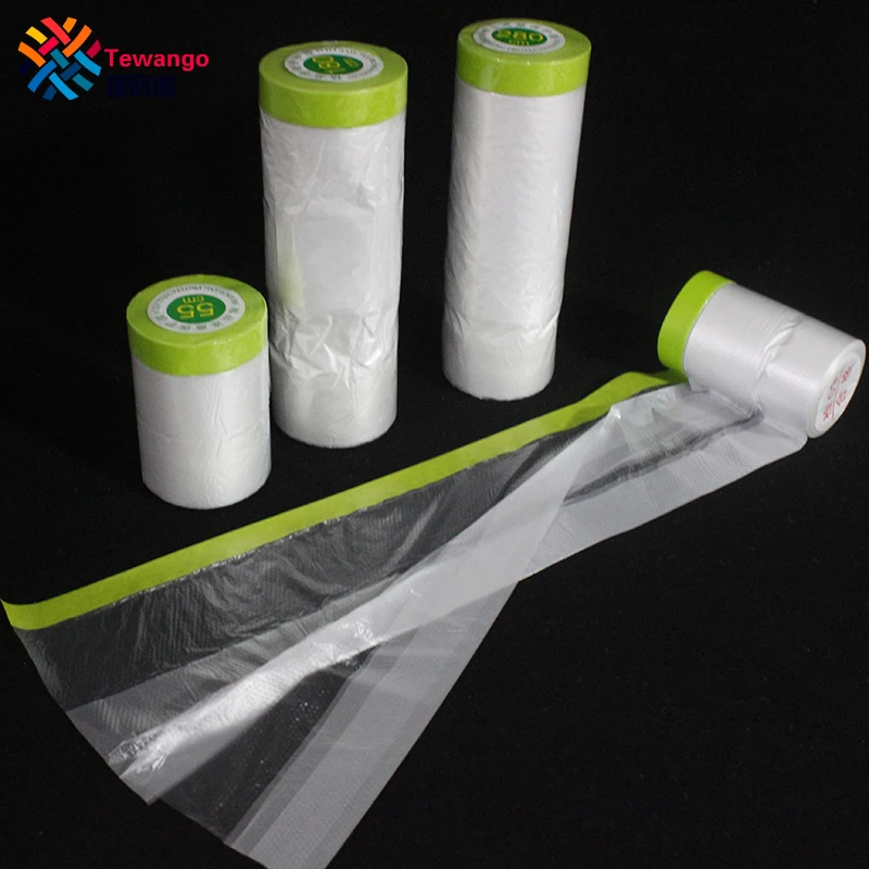 Film de protection en plastique pour peinture à l'huile, bloc de  couverture, papier de masquage Portable pour peinture automobile, 2 rouleaux  - AliExpress