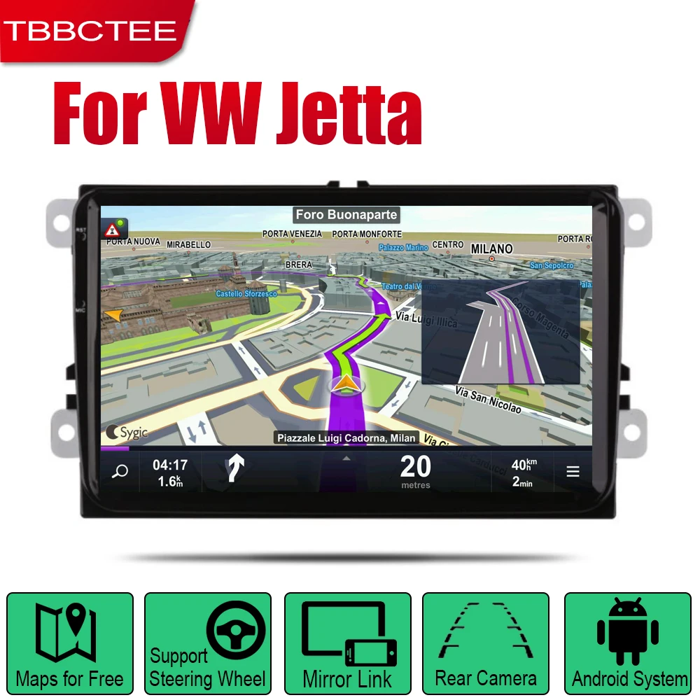 Автомагнитола на Android с GPS-навигацией Bluetooth Wi-Fi 2DIN для Volkswagen VW Jetta 2005 ~ 2018 |